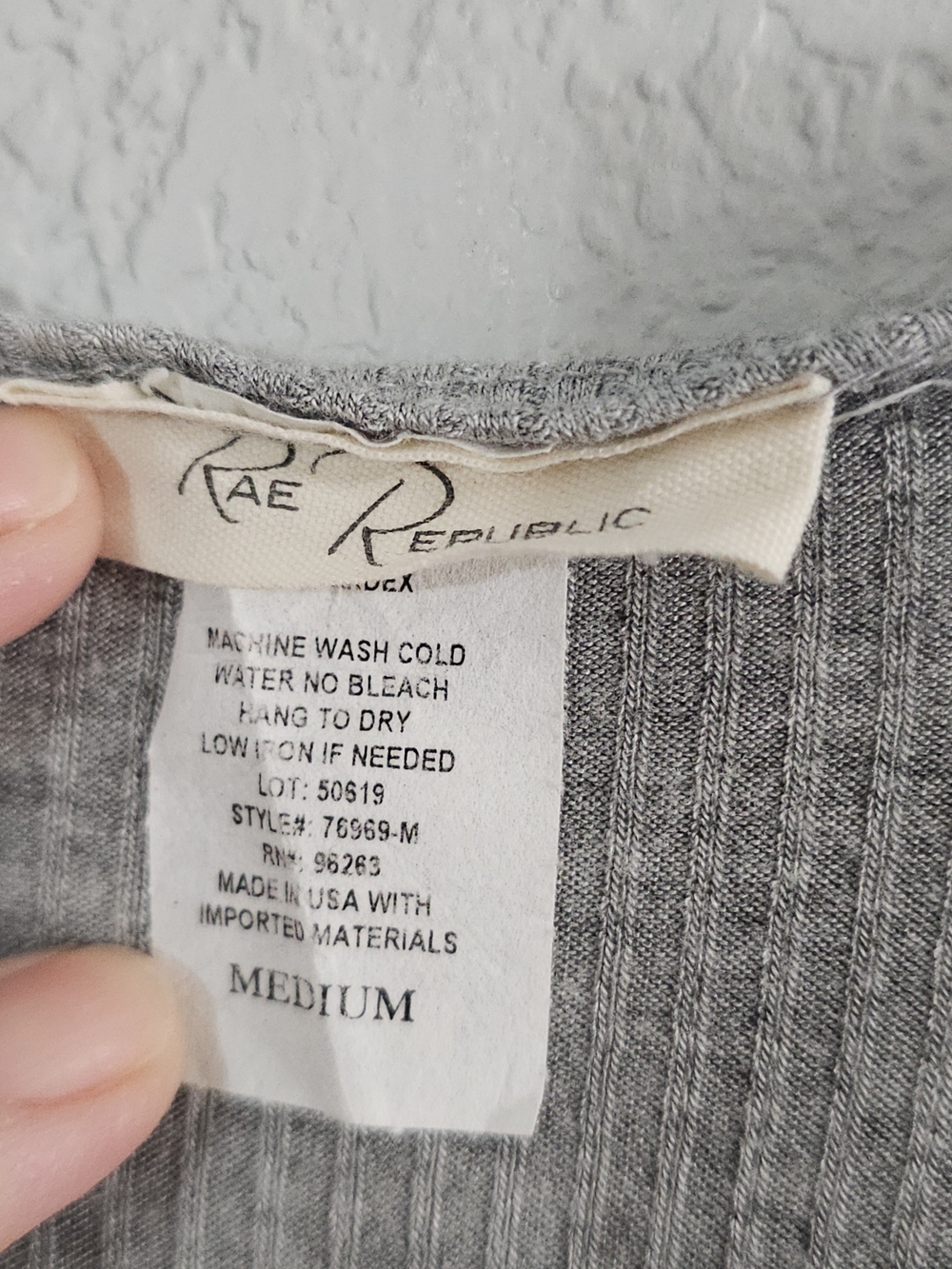 Rae Republic Lightweight Open-Front Ribbed Cardigan Womens Medium Gray - Picture 5 of 8